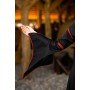 Viskosekleid mit Trompetenärmeln "Berblin" Schwarz/Rot XS