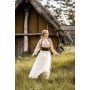 Bodenlanges Langarmkleid "Mechthild" Hanffarben L