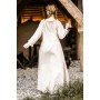 Bodenlanges Langarmkleid "Mechthild" Hanffarben XS