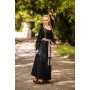 Bodenlanges Langarmkleid "Mechthild" Schwarz XXXL