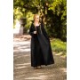 Bodenlanges Langarmkleid "Mechthild" Schwarz XL