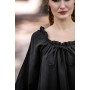 Bodenlanges Langarmkleid "Mechthild" Schwarz XL