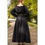 Bodenlanges Langarmkleid "Mechthild" Schwarz L