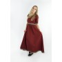 Edles Kurzarmkleid mit Bordüre "Ennlin" Rot XXXL