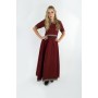 Edles Kurzarmkleid mit Bordüre "Ennlin" Rot XXXL
