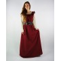 Bodenlanges Kleid mit Schulterrüsche "Clara" Rot XXL