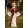 Mittelalterkleid mit Bordüre "Sophie" Rot/Natur L
