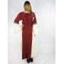 Mittelalterkleid mit Bordüre "Sophie" Rot/Natur M