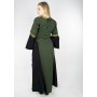 Mittelalterkleid mit Bordüre "Sophie" Grün/Schwarz XXL
