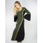 Mittelalterkleid mit Bordüre "Sophie" Grün/Schwarz L