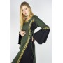 Mittelalterkleid mit Bordüre "Sophie" Grün/Schwarz S
