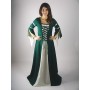 Kleid mit Trompetenärmeln "Larissa" Grün/Natur XS