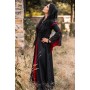 Kleid mit Trompetenärmeln "Larissa" Schwarz/Rot XXL