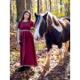 Edles Kurzarmkleid mit Bordüre "Ennlin" Rot S