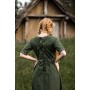 Edles Kurzarmkleid mit Bordüre "Ennlin" Grün L