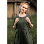 Edles Kurzarmkleid mit Bordüre "Ennlin" Grün XL