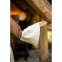 Mittelalter Baumwollkleid "Angie" Tabak/Natur XXXL