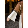 Mittelalter Baumwollkleid "Angie" Tabak/Natur XXL