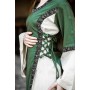 Mittelalter Baumwollkleid "Angie" Grün/Natur L