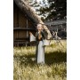 Mittelalter Baumwollkleid "Angie" Grün/Natur L