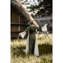 Mittelalter Baumwollkleid "Angie" Grün/Natur XL