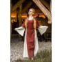 Mittelalter Baumwollkleid "Angie" Rot/Natur XS