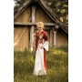 Mittelalter Baumwollkleid "Angie" Rot/Natur XXXL