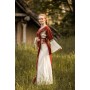 Mittelalter Baumwollkleid "Angie" Rot/Natur XXXL