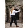 Piratenhemd "Claude" mit geschnürten Manschetten Weiß XL