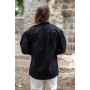 Piratenhemd "Claude" mit geschnürten Manschetten Schwarz XXXL
