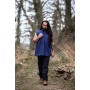 Ärmelloses Stehkragen-Schnürhemd "Louis" Blau XXXL