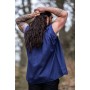 Ärmelloses Stehkragen-Schnürhemd "Louis" Blau XXXL
