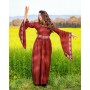 Edles Viskose Kleid Burgundrot L