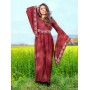 Edles Viskose Kleid Burgundrot S