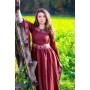 Edles Viskose Kleid Burgundrot XS
