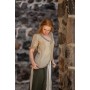 Mittelalter Kurzarmbluse "Gabriela" Hanffarben L
