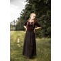 Mittelalter Kurzarmbluse "Sandra" Dunkelbraun S