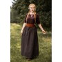 Mittelalter Kurzarmbluse "Sandra" Dunkelbraun S
