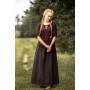 Mittelalter Kurzarmbluse "Sandra" Dunkelbraun XXL