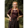 Mittelalter Kurzarmbluse "Sandra" Dunkelbraun XXL