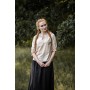 Mittelalter Kurzarmbluse "Sandra" Hanffarben XL