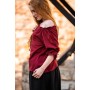 Mittelalter Kurzarmbluse "Sandra" Rot M