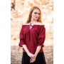Mittelalter Kurzarmbluse "Sandra" Rot XXL