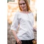 Mittelalter Kurzarmbluse "Sandra" Natur L