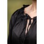 Mittelalterbluse mit Spitze "Bettina" Schwarz M