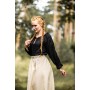 Mittelalterbluse mit Spitze "Bettina" Schwarz XXXL