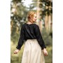 Mittelalterbluse mit Spitze "Bettina" Schwarz XXXL