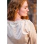 Mittelalterbluse mit Spitze "Bettina" Hanffarben L