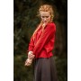 Mittelalterbluse mit Spitze "Bettina" Rot S