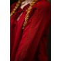 Mittelalterbluse mit Spitze "Bettina" Rot L